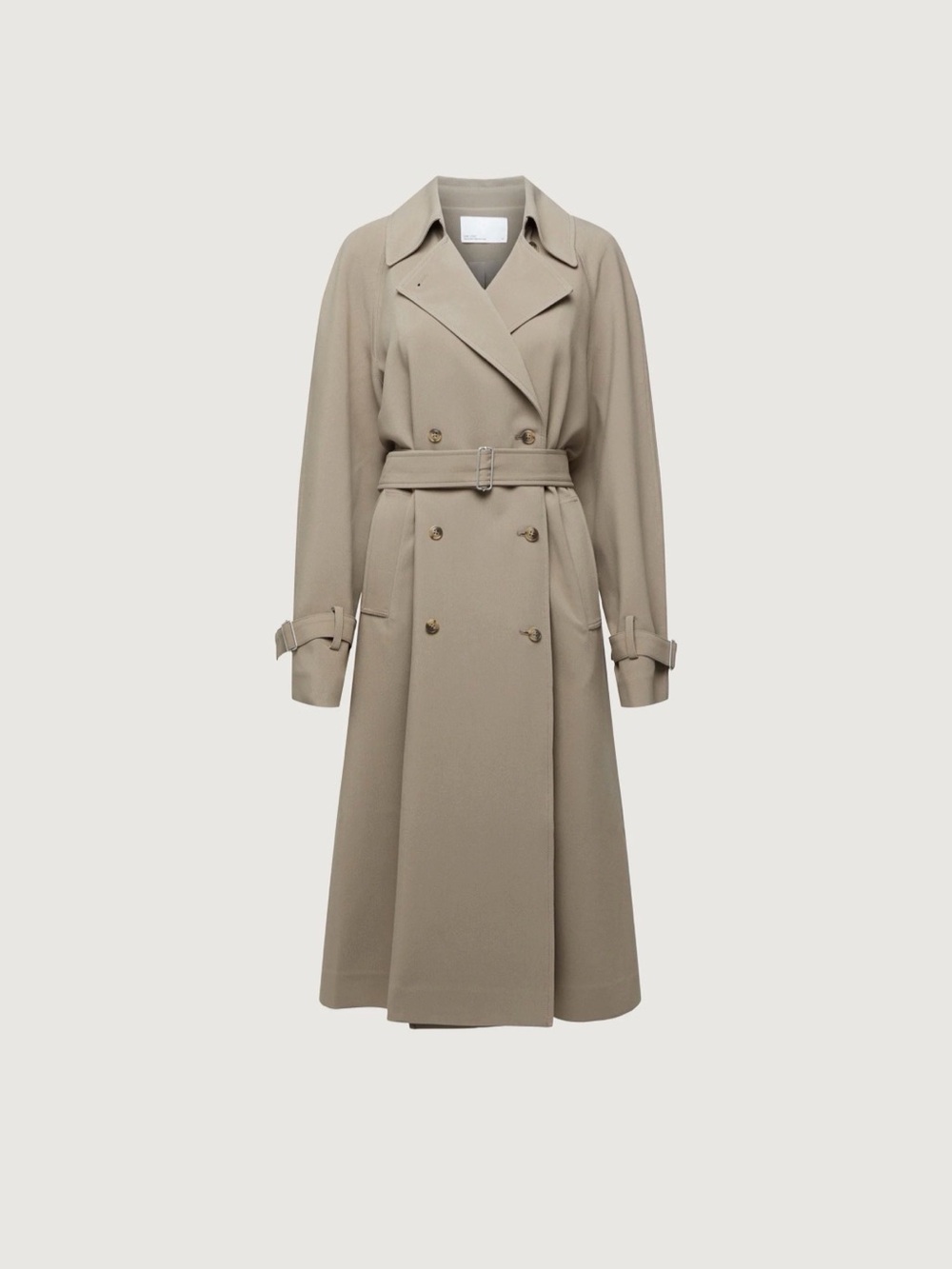 OAK + FORT Oversized Trench Coat in Taupe